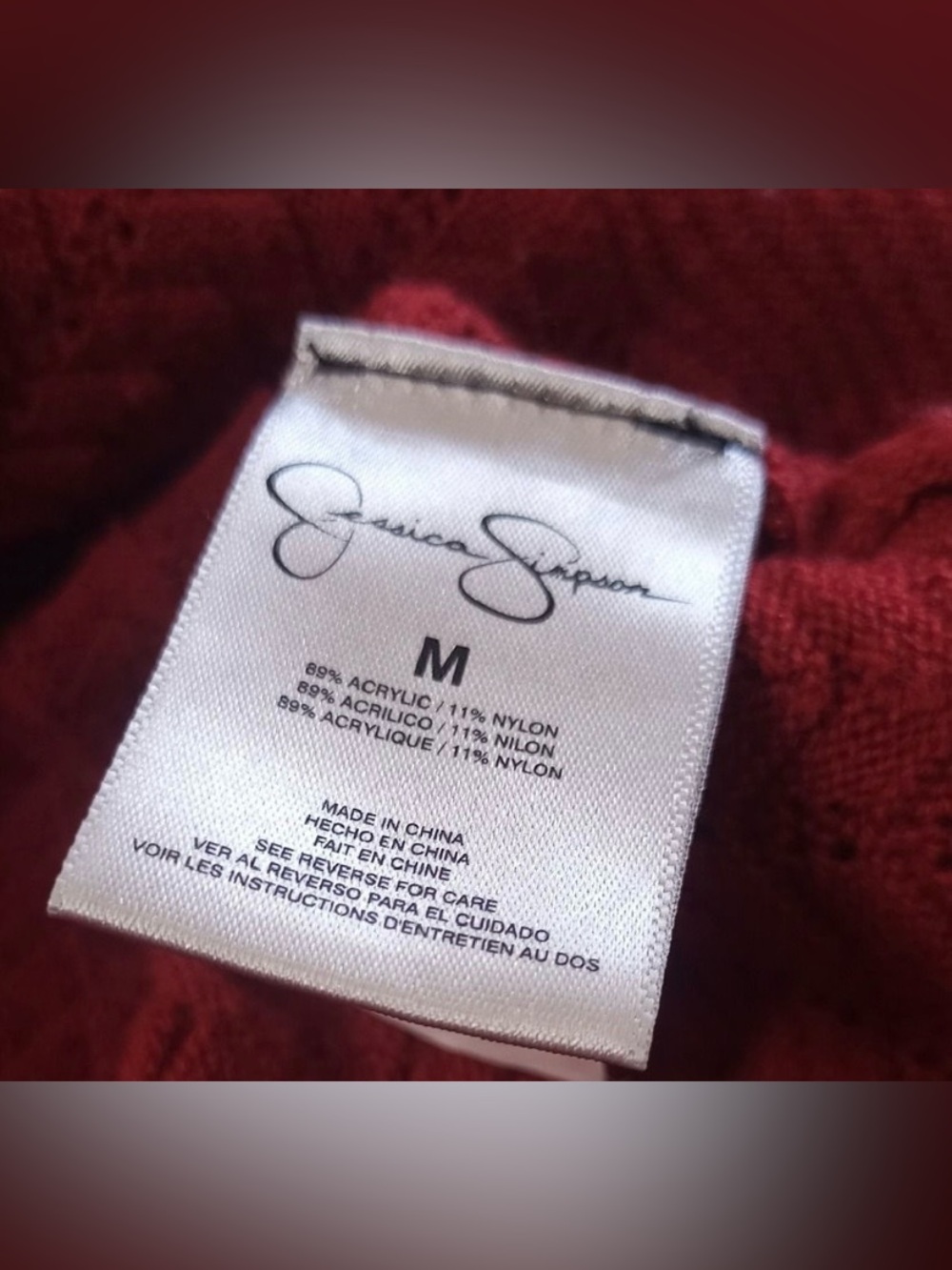 Medium Womens Jessica Simpson Red Fit-and-Flare Baby Doll Dress - Picture 8 of 8
